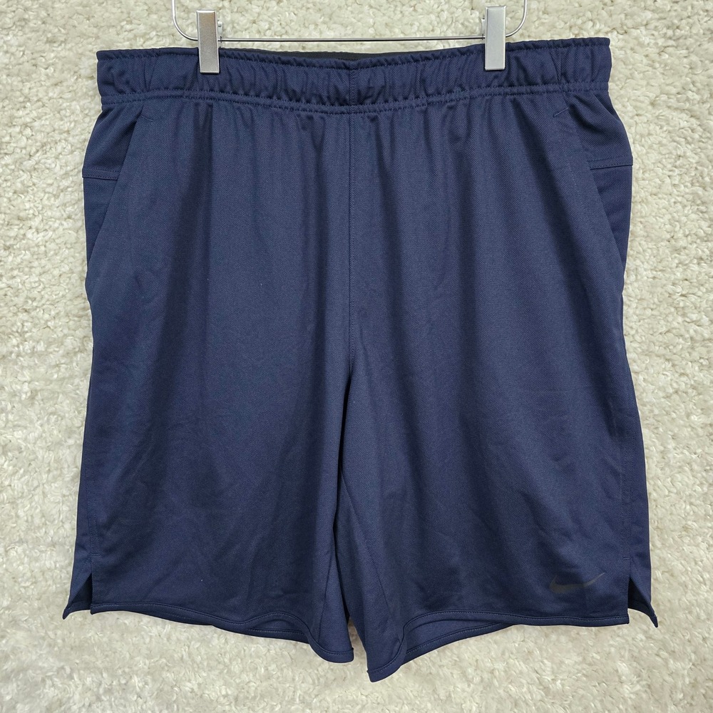 Nike Totality Shorts Mens Large Navy Blue Dri-FIT 9 Inch Athletic Training Gym‎